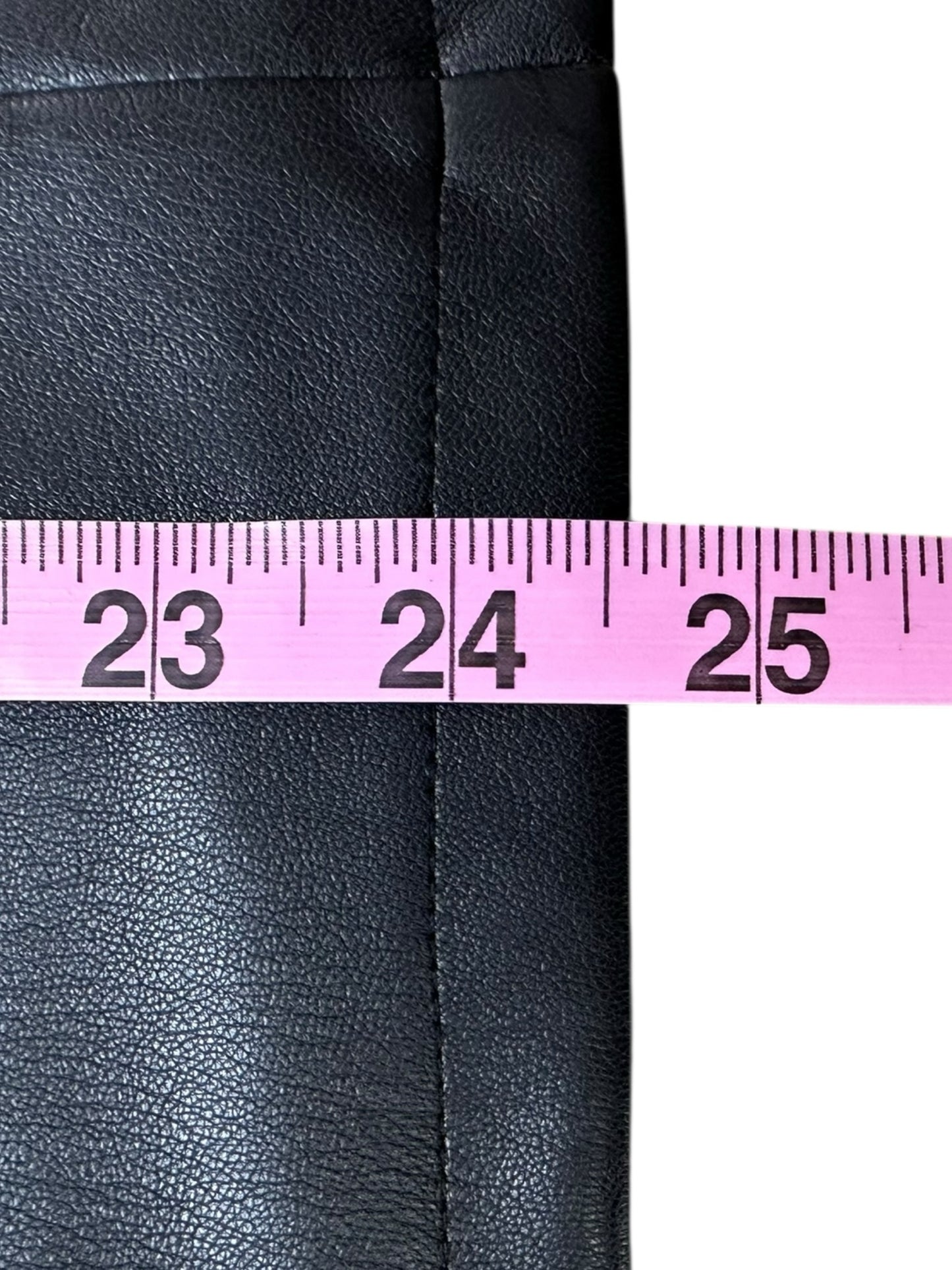 Ann Taylor Black Faux Leather Blouse Size M