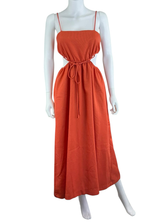 Line & Dot Orange Casual Dress Size S