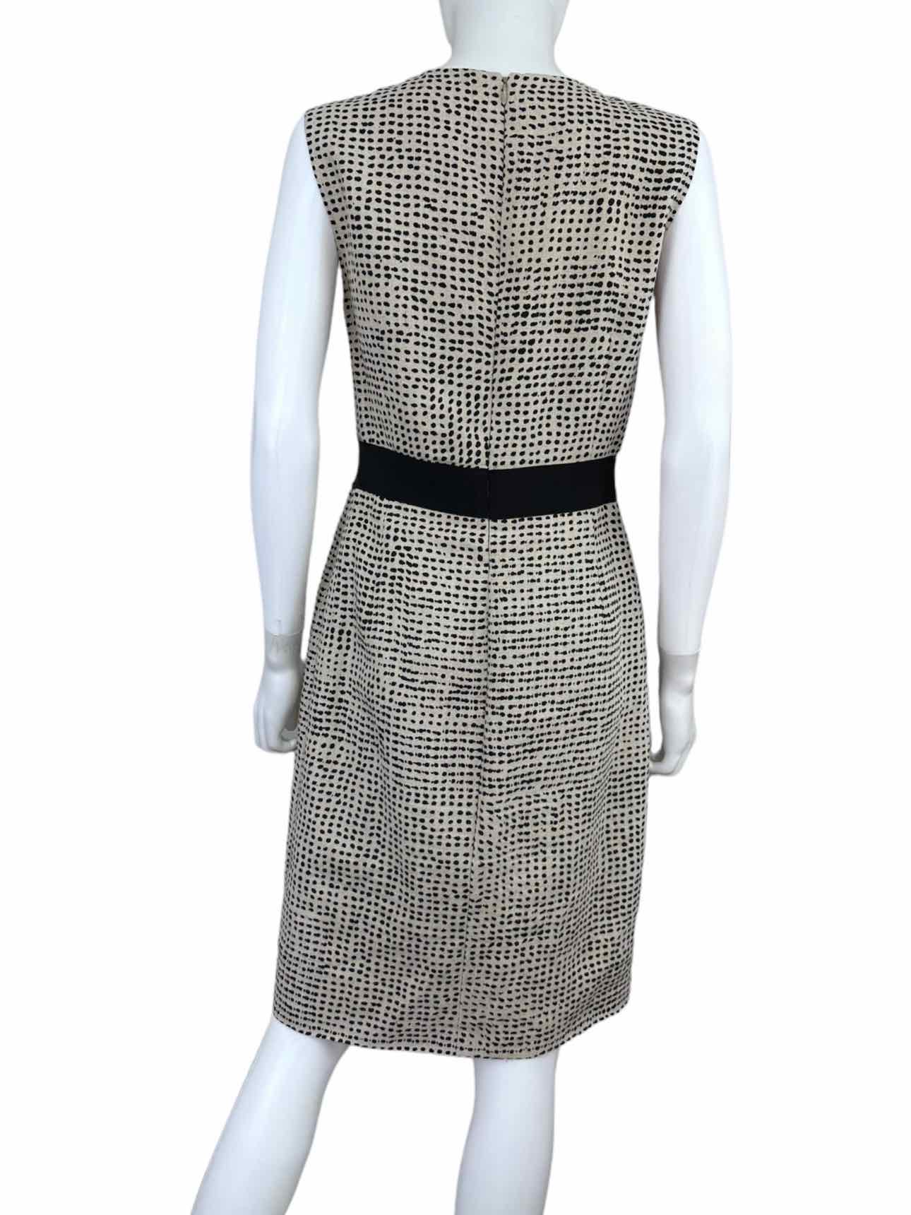 Giambattista Valli Tan Linen Print Dress Size L