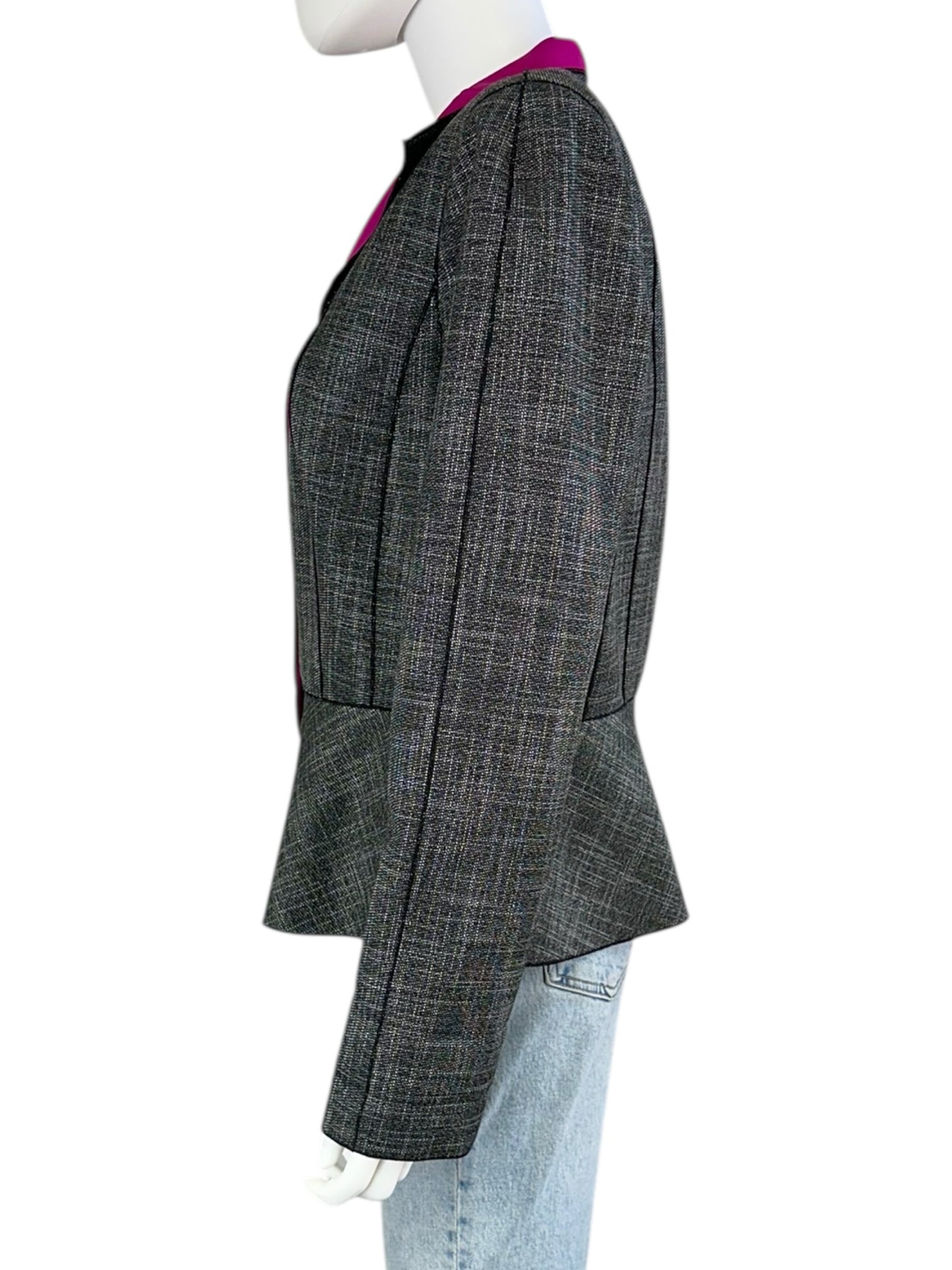 LAFAYETTE 148 NEW YORK Amanda Peplum Neoprene Jacket Size 12