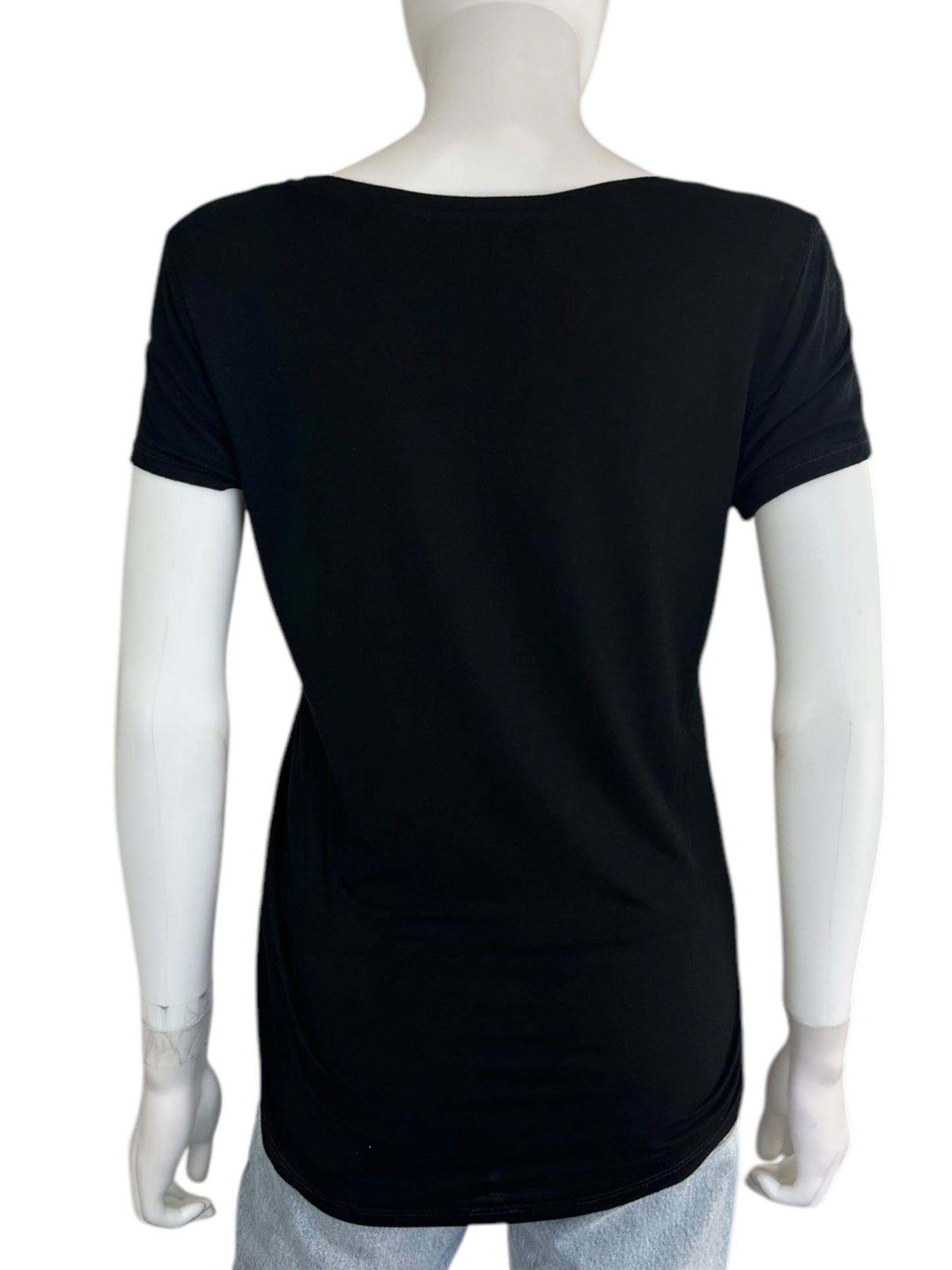 PAIGE Black Basic Tee Size S