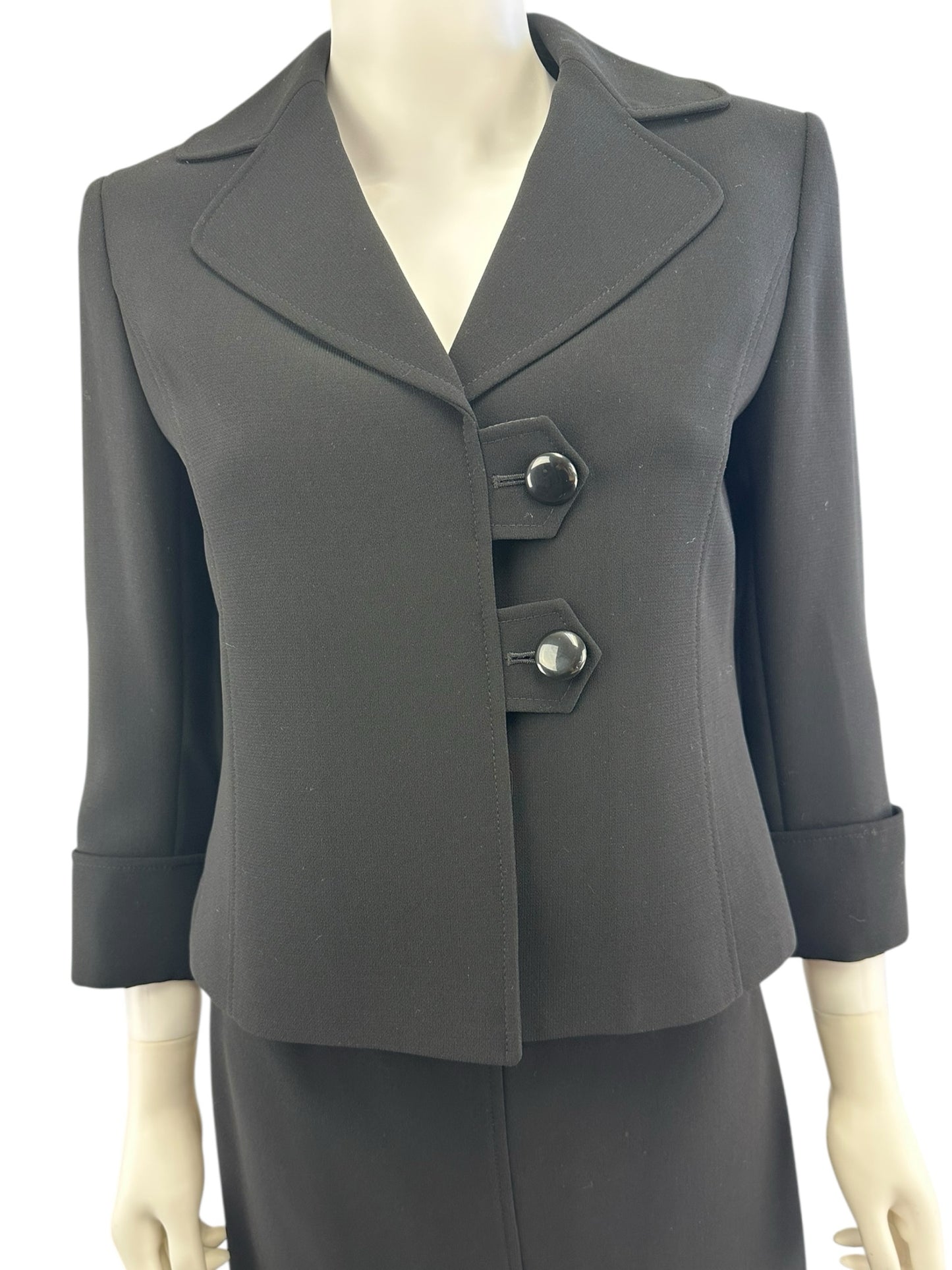 TAHARI Black Skirt Suit Size 4