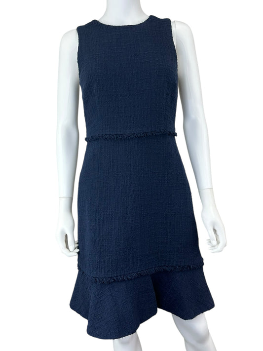 J. Crew Navy Blue Tweed Mini Dress Size 2