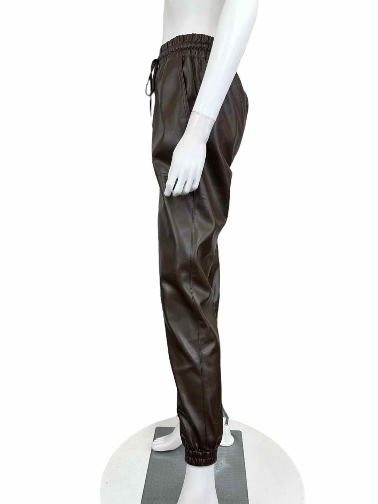 NOLI NWT Brown Faux Leather Joggers Size XS