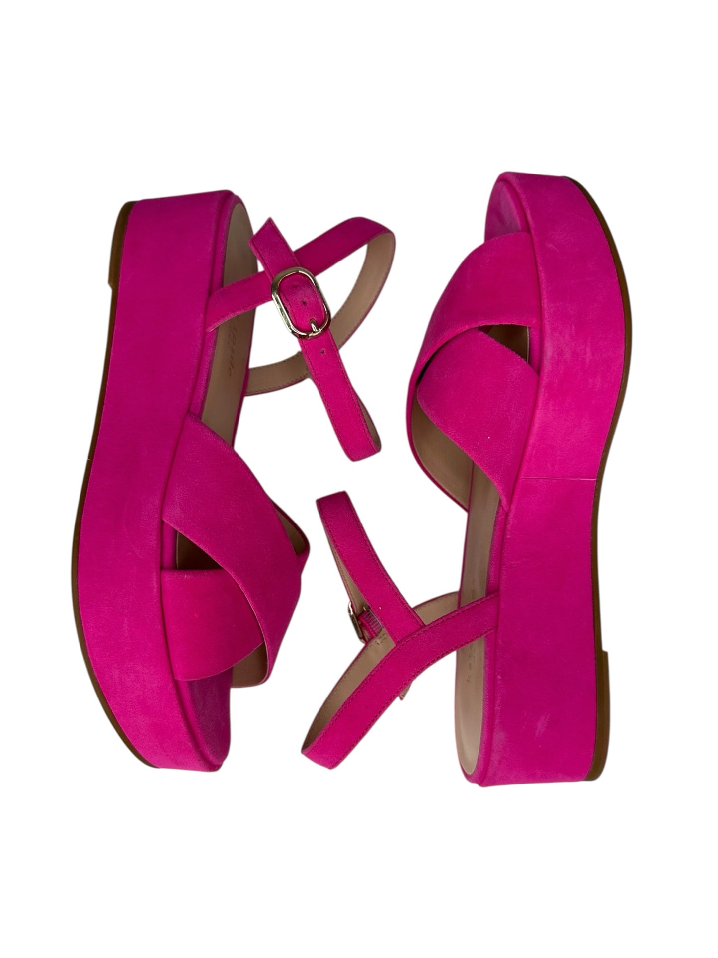 Kate Spade New York Pink Bunton Suede Platform Sandals Size 6