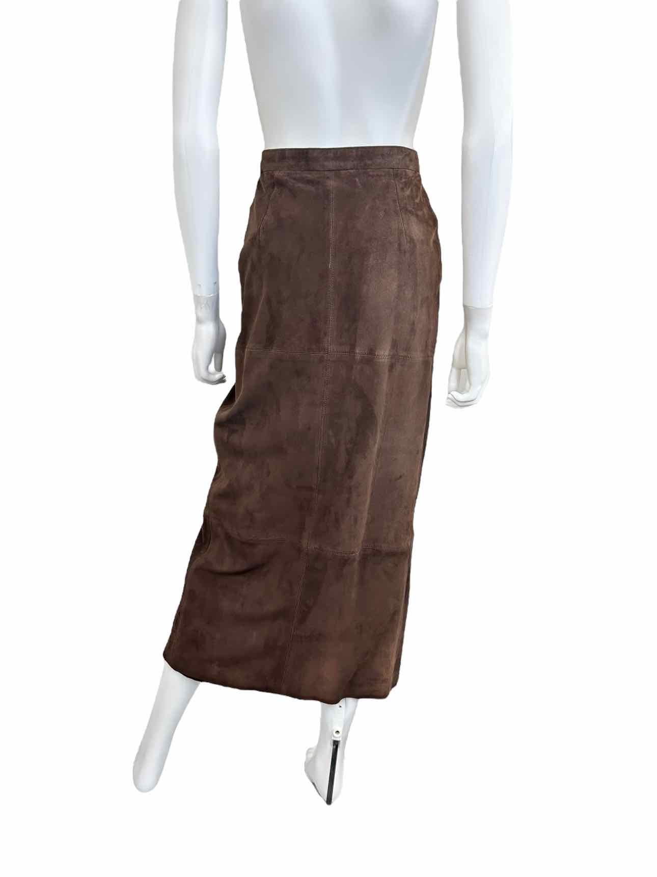 ESCADA NWT Brown Suede Maxi Skirt Size 4