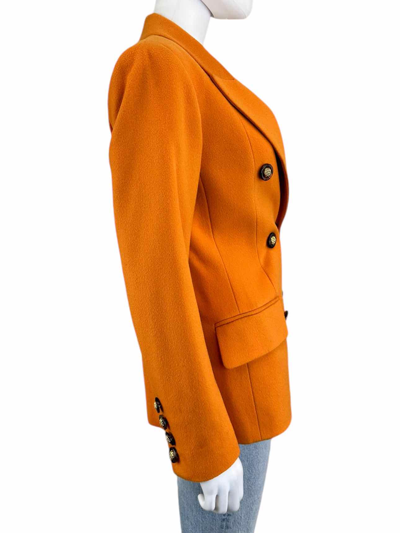 CARLISLE Wool Blend Orange Blazer Size 4
