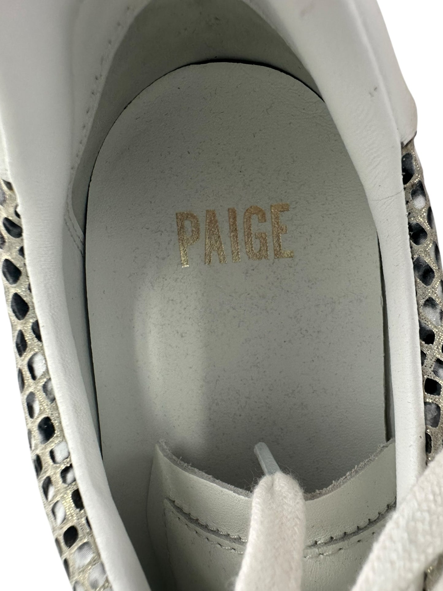 PAIGE Snakeskin AMY Lace-up Sneaker Size 8