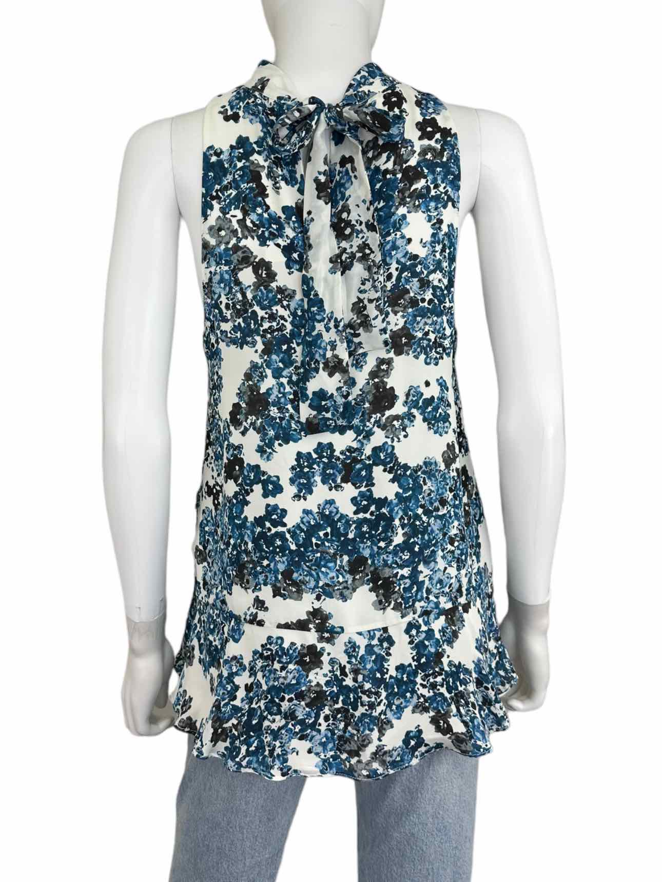 Parker 100% SILK Floral Halter Top Size XS