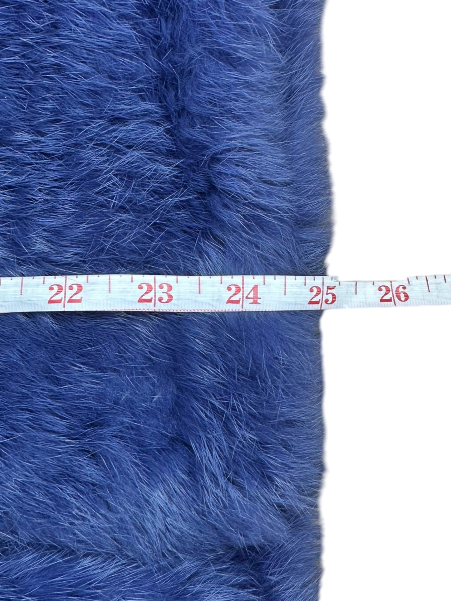 ETCETERA Blue Rabbit Fur Vest Size 8