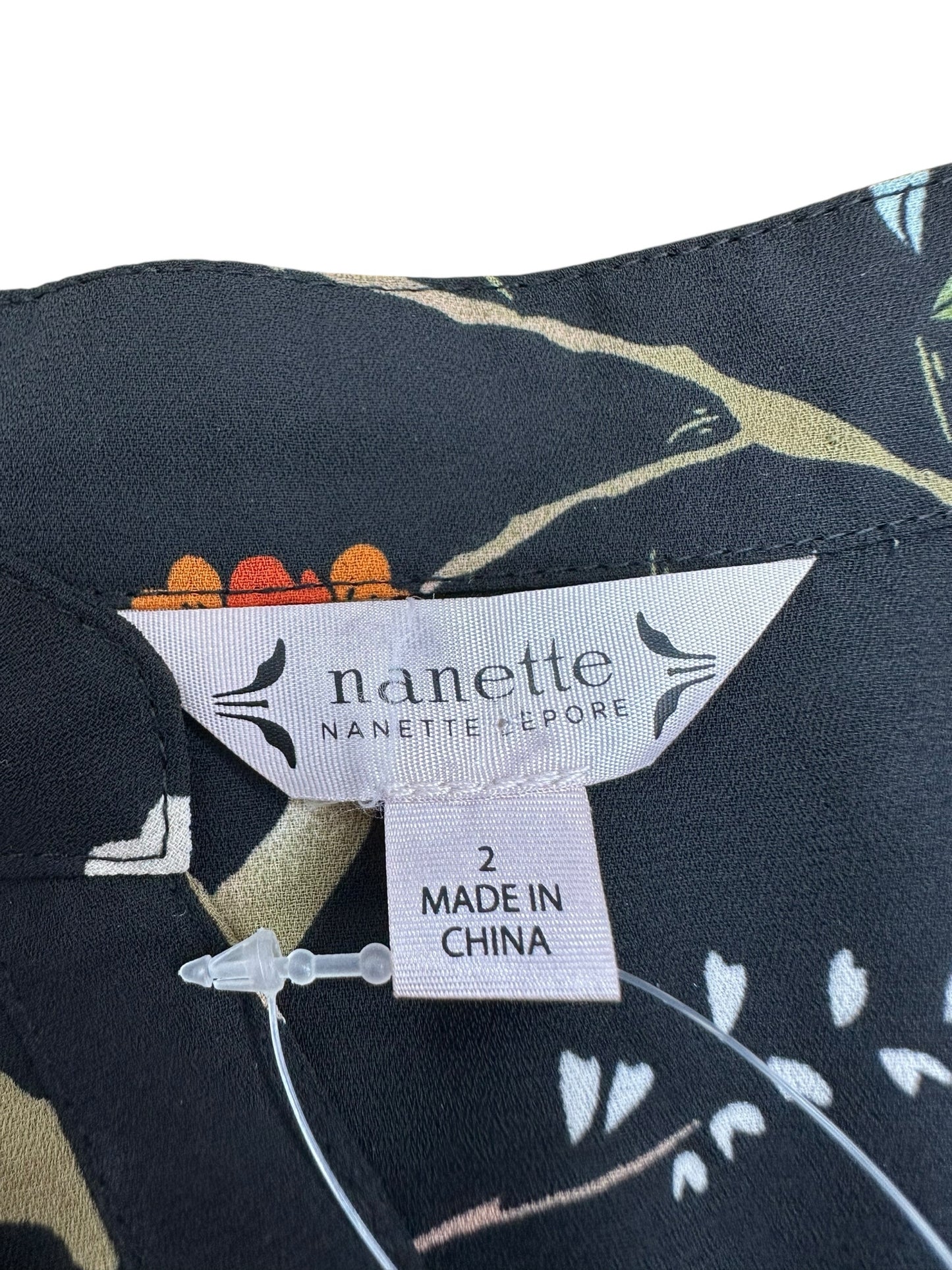 nanette by Nanette Lepore Black Floral Dress Size 2