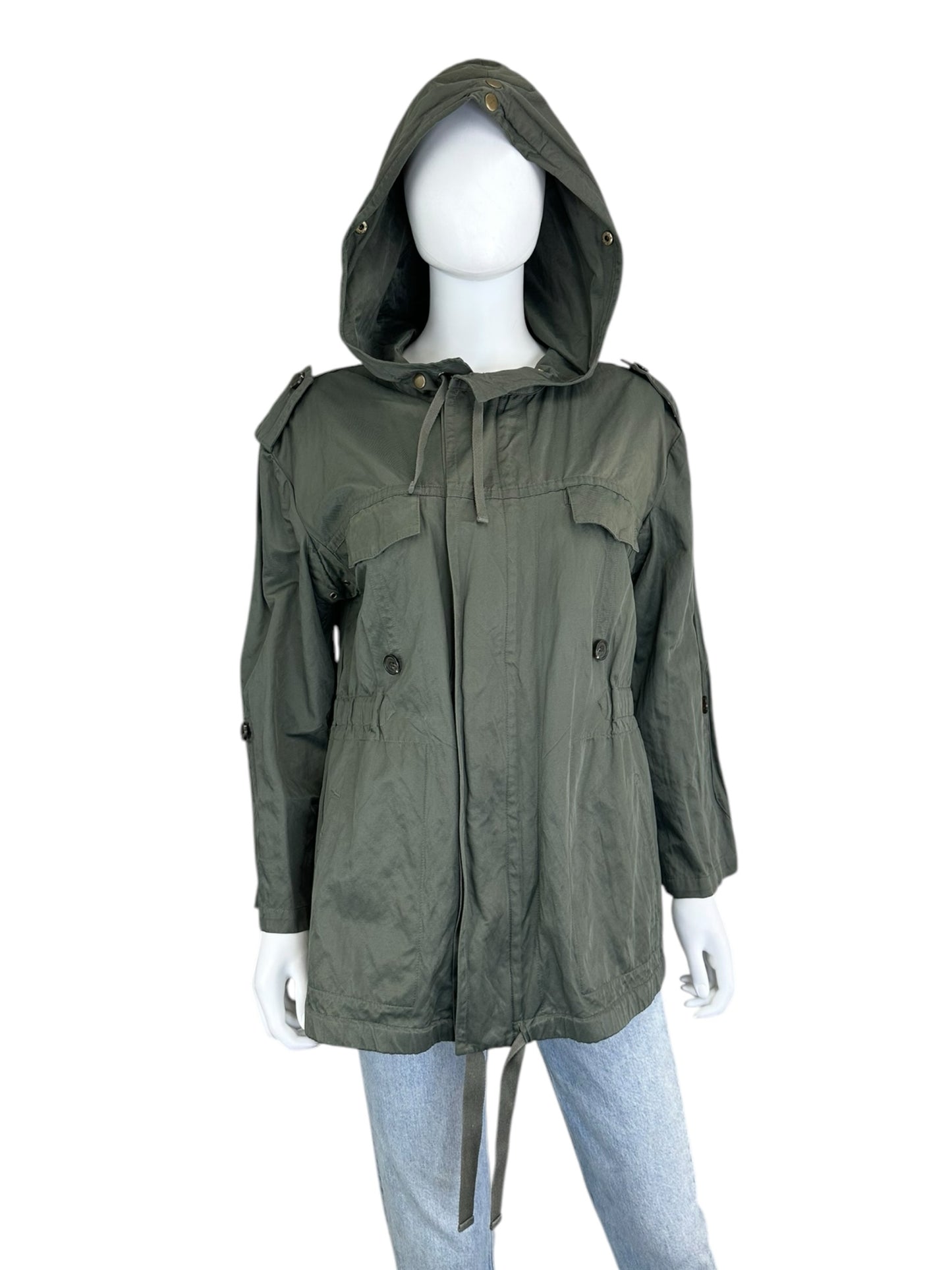 Joie Green Utility Rain Jacket Size L