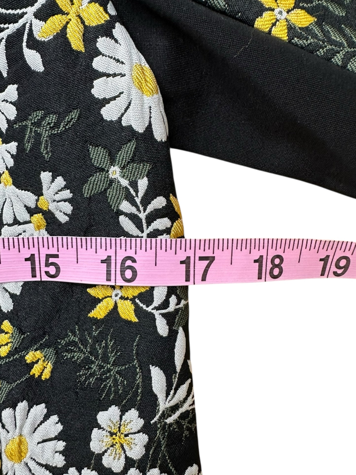 LOFT Black Floral Jacquard Moto Jacket Size 0