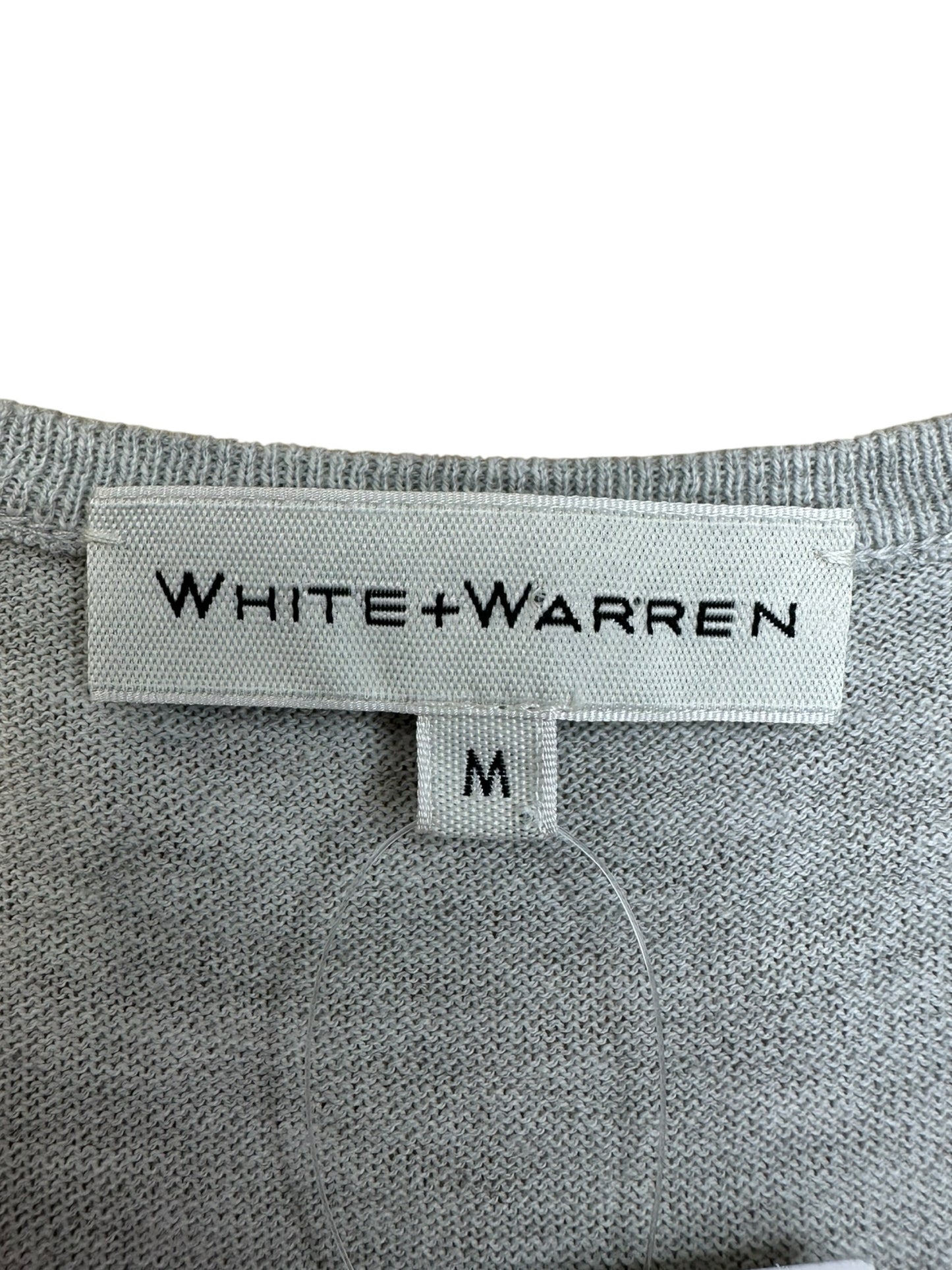 WHITE + WARREN Grey Synched Top Size M