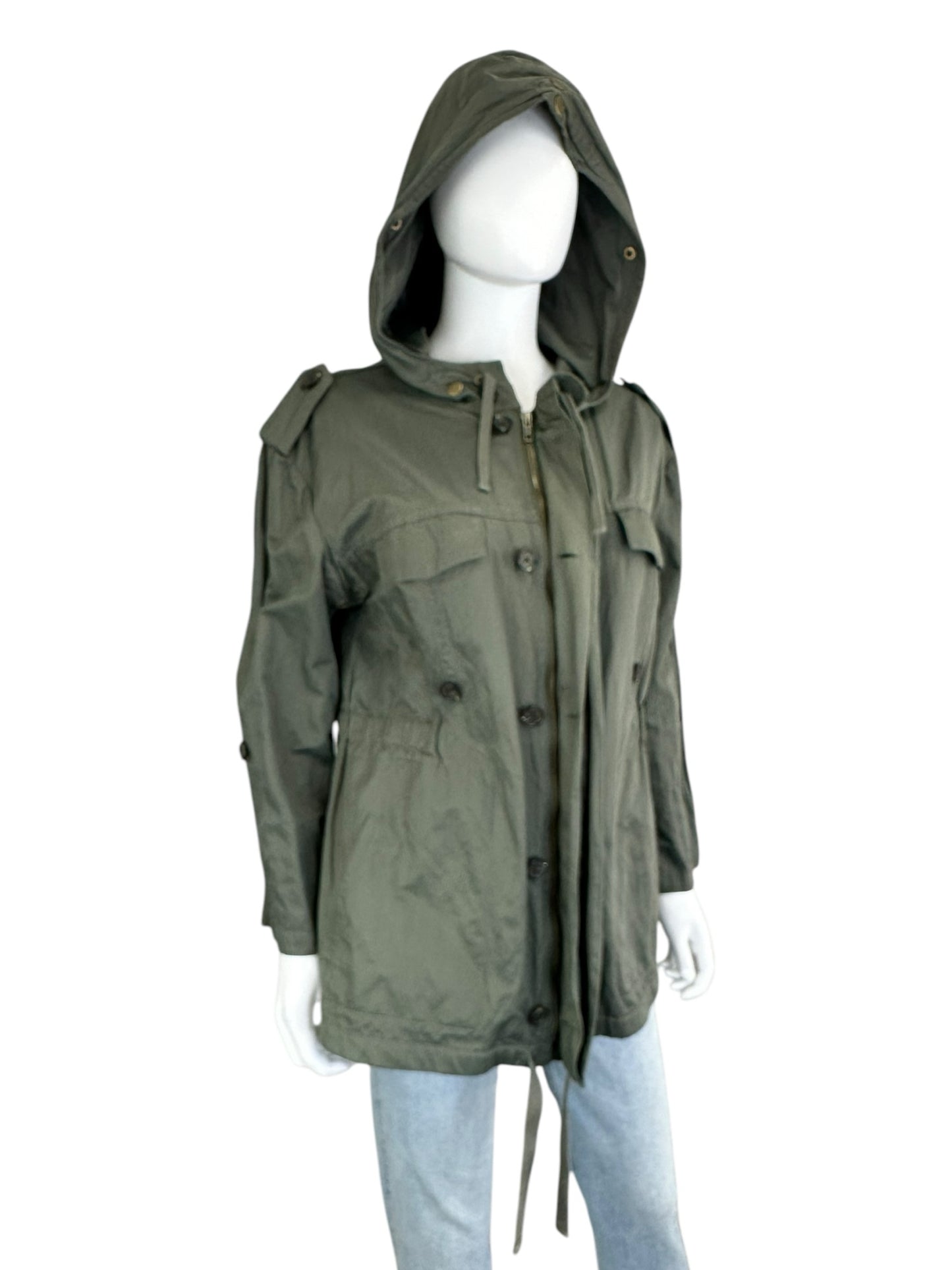 Joie Green Utility Rain Jacket Size L