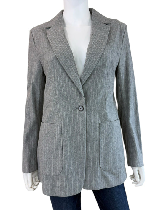 BANANA REPUBLIC Grey Pinstripe Blazer Size 6