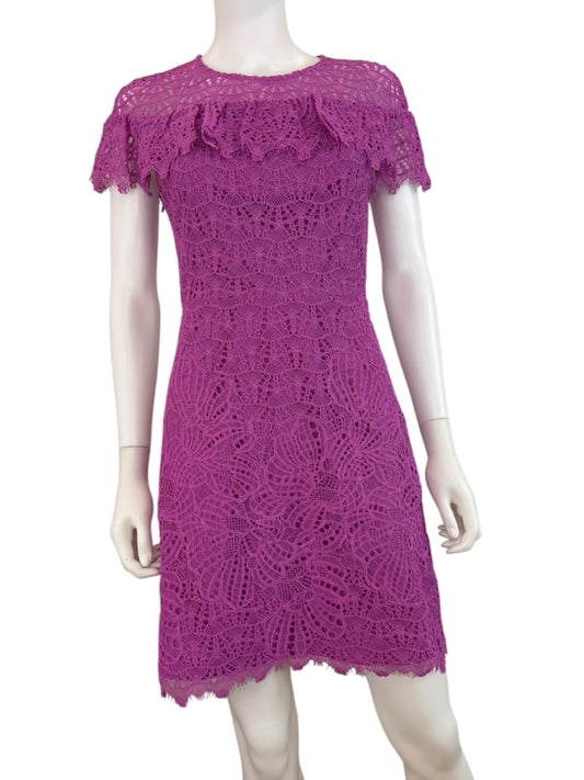 TRINA TURK Purple Mai Tai Lace Cocktail Dress Size 4