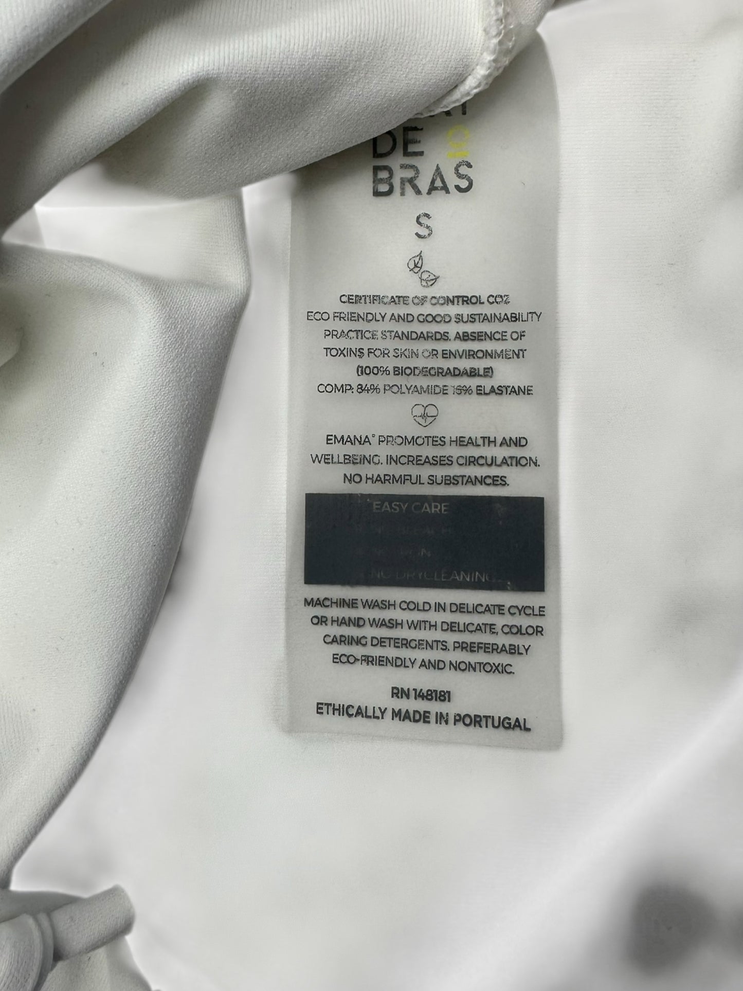 Port De Bras White Athletic Top Size S