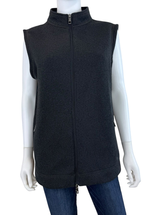 Peter Millar Black Fleece Knit Vest Size M
