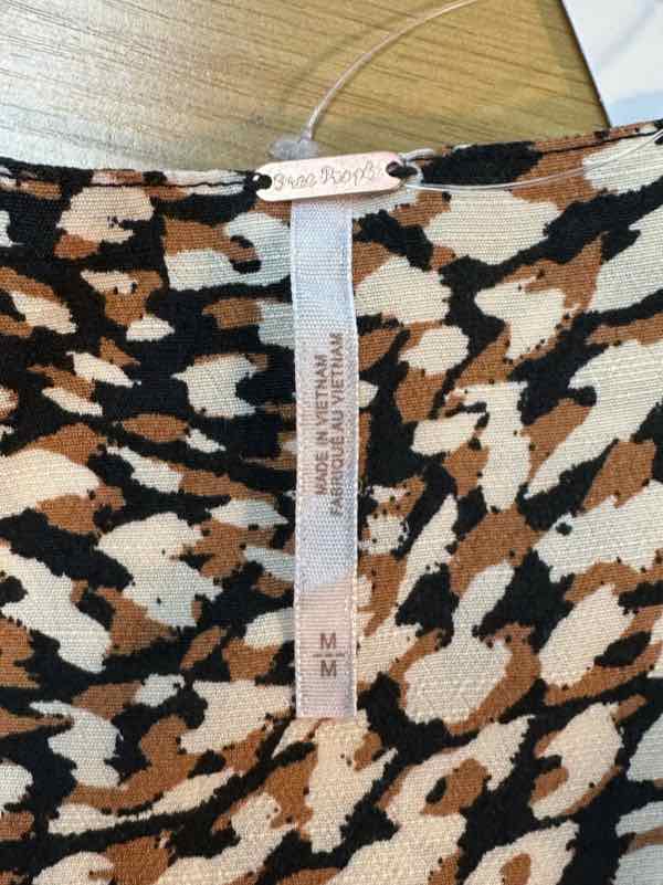 Free People NWT Leopard Print Wrap Dress Size M