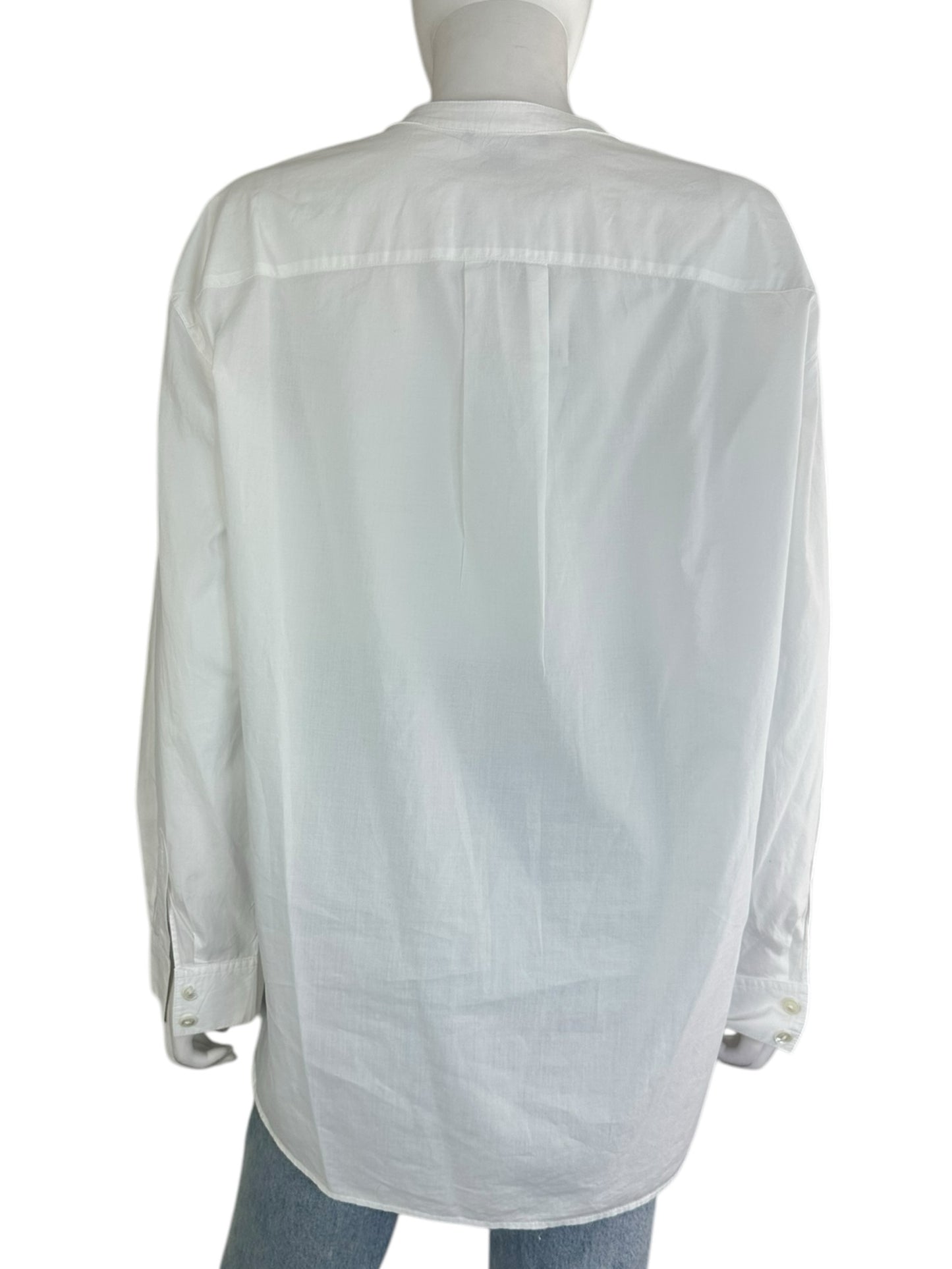 Vince White 100% Cotton Popover Blouse Size 10