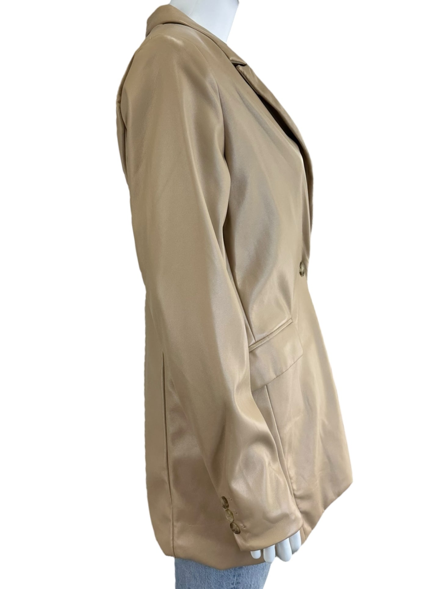 joie NWT Tan Vegan Leather Blazer M