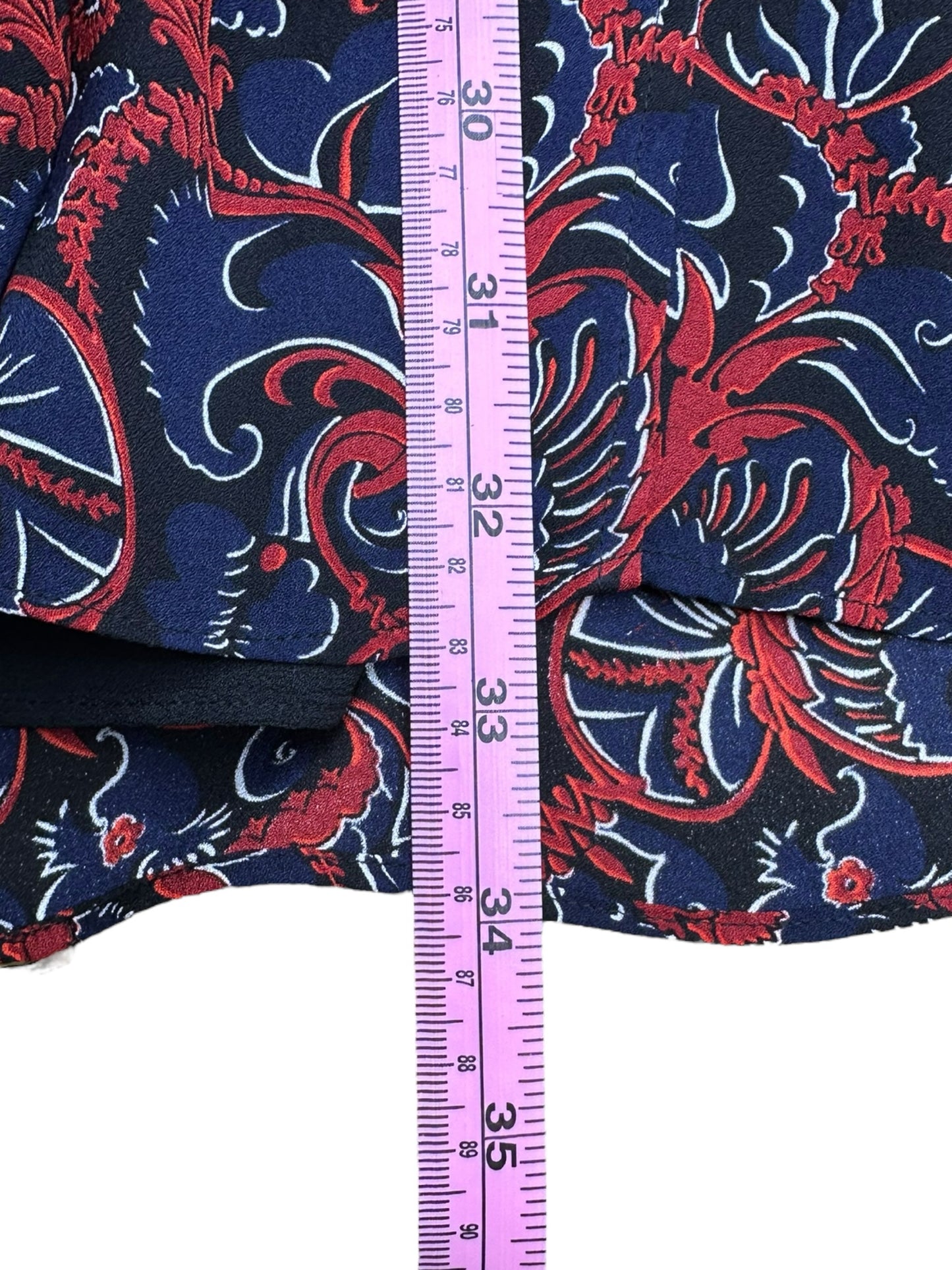 A.L.C Navy and Red Casual Dress 100% SILK Size 6