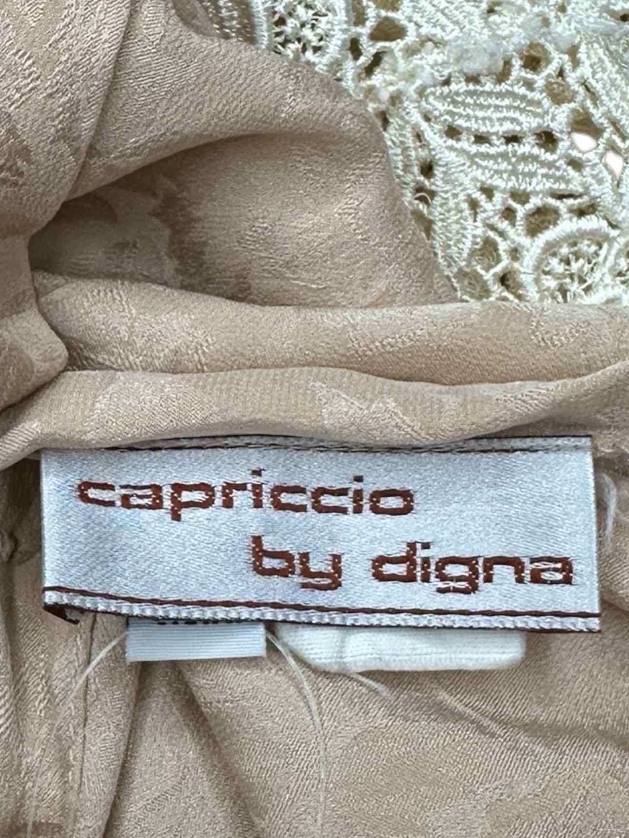 capriccio by digna Vintage Crochet Trim Blouse Size 4