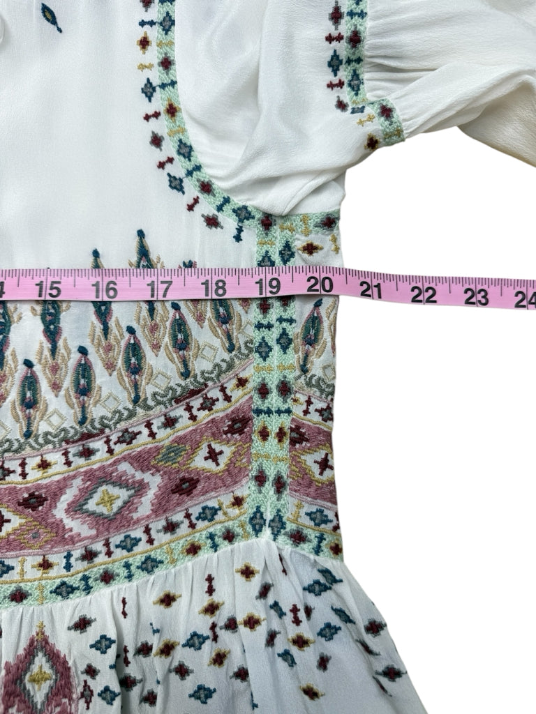 Johnny Was NWT 100% Silk Embroidered Deliza Blouse Size S