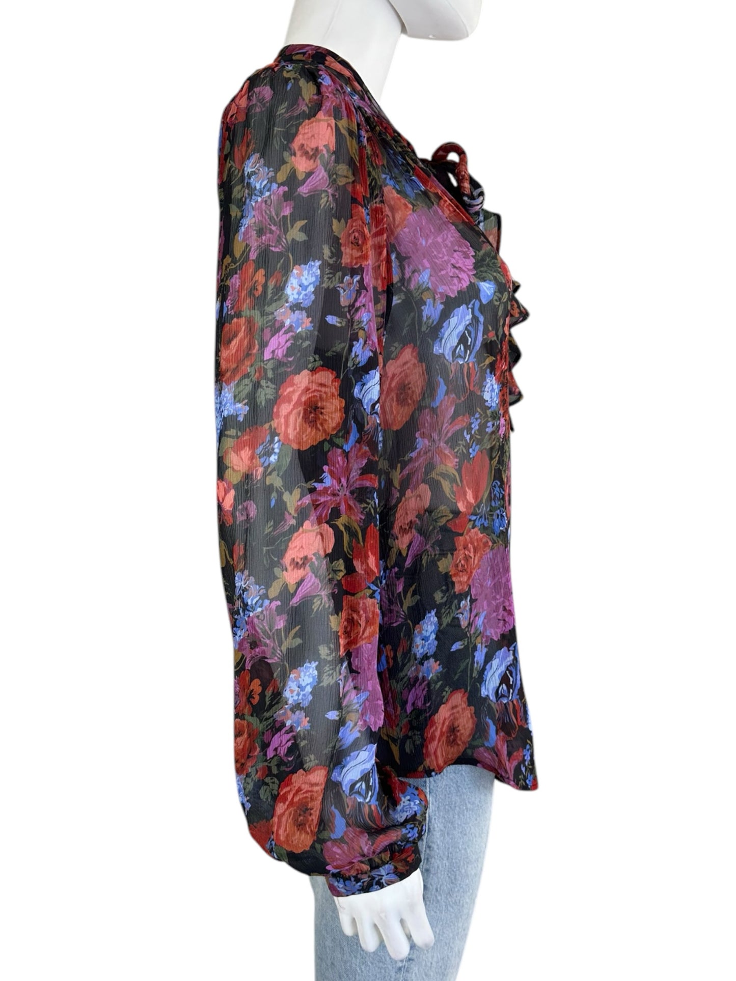 PAIGE Sheer Floral Button-Down Size S
