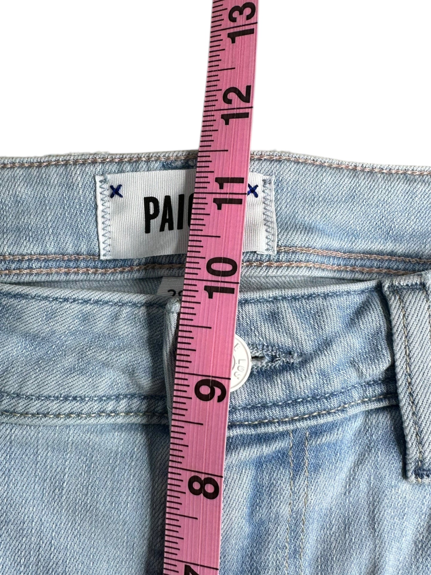 PAIGE Light Wash 'Hoxton Ankle' Straight Leg Jeans Size 28