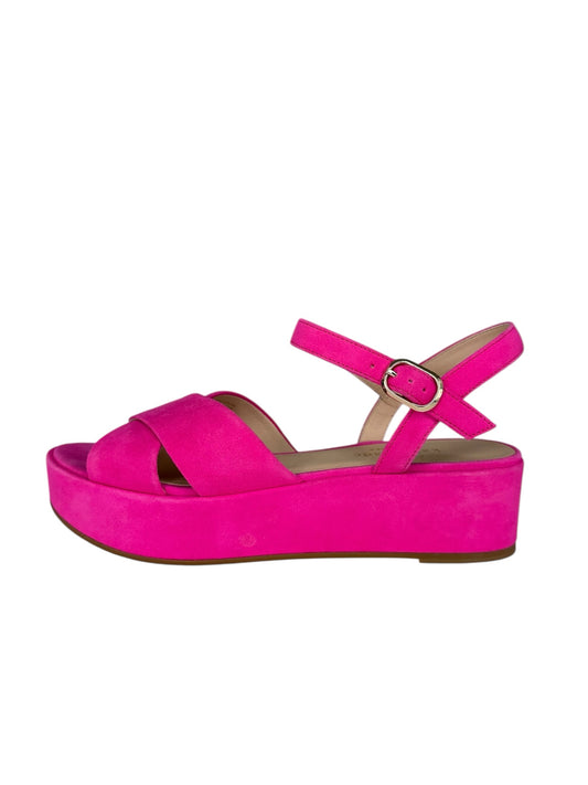 Kate Spade New York Pink Bunton Suede Platform Sandals Size 6