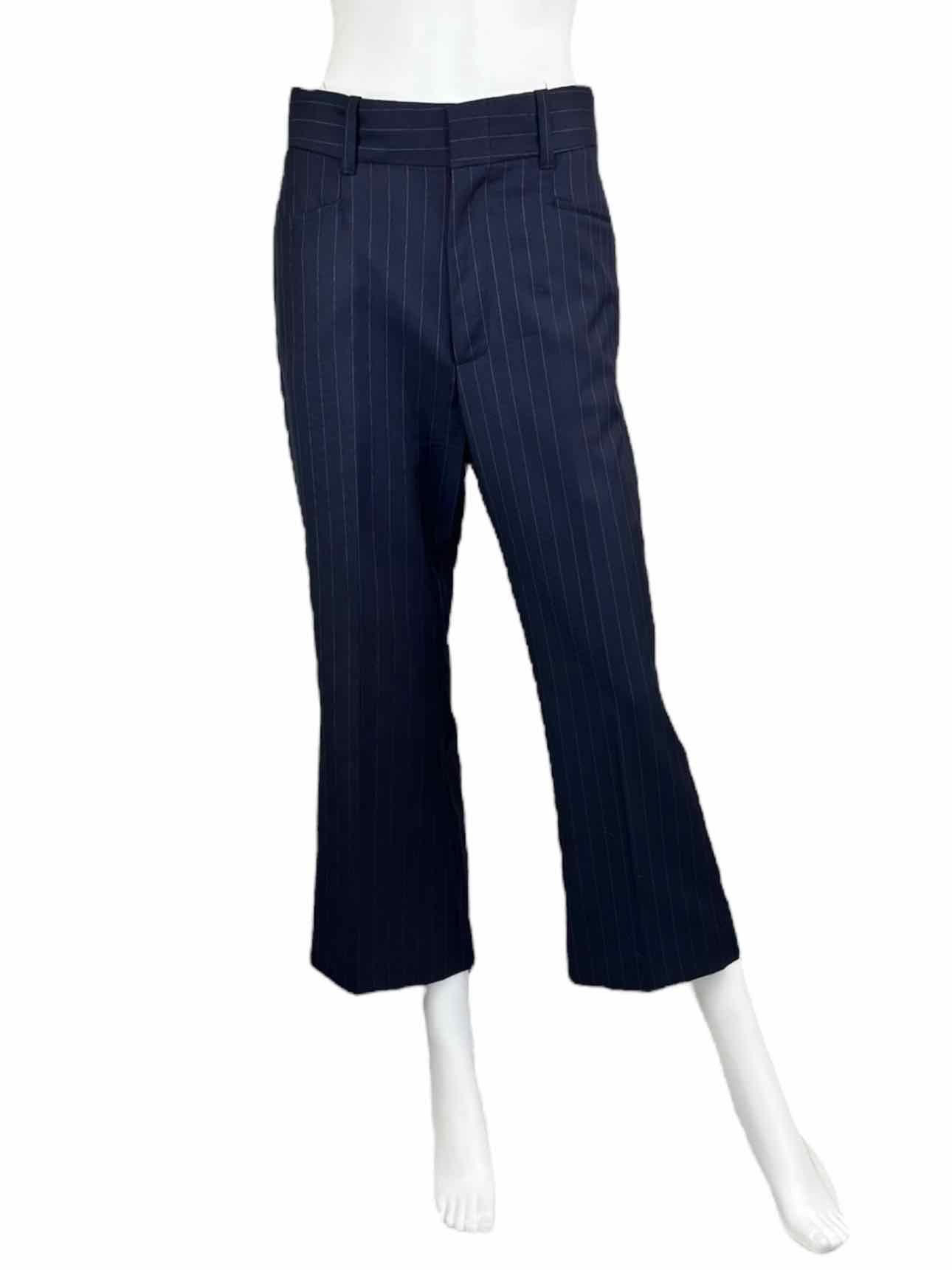 RE/DONE Navy Pinstripe Virgin Wool Trouser Size 28