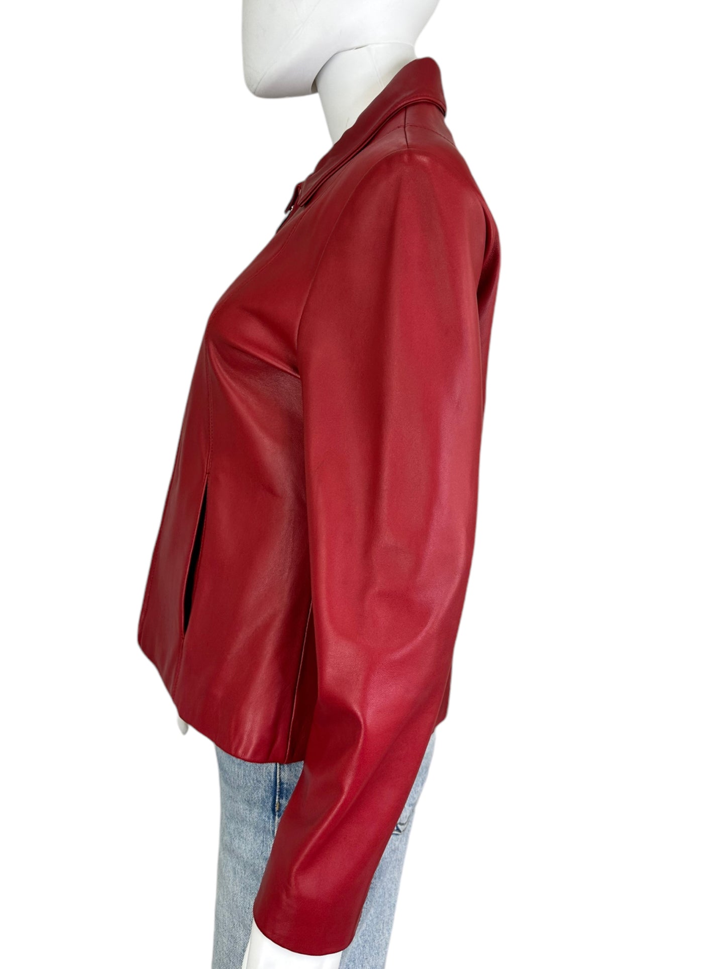ADLER Red Lamb Leather jacket Size M