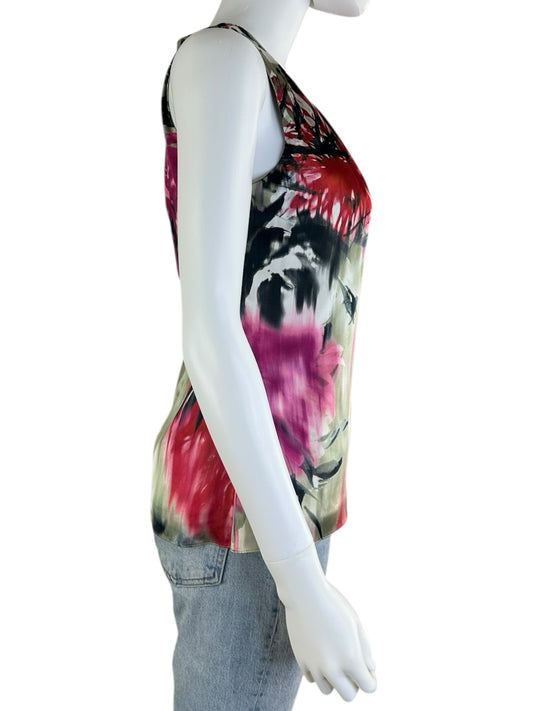 ELIE TAHARI Silk Floral Shell Size S