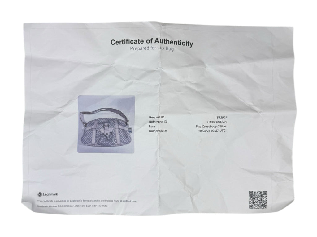 CELINE Vintage Lilac Macadam Monogram Shoulder Bag