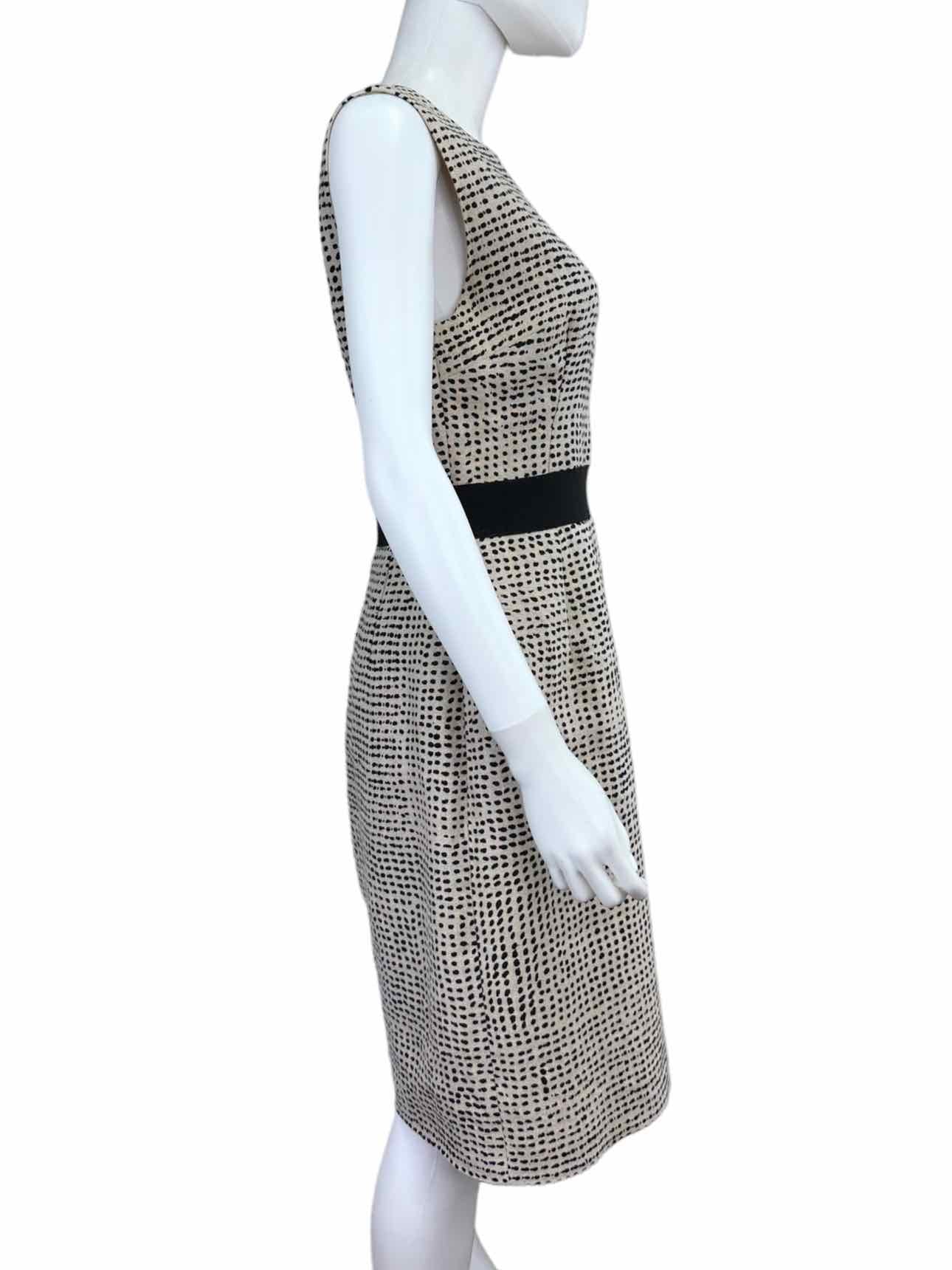 Giambattista Valli Tan Linen Print Dress Size L