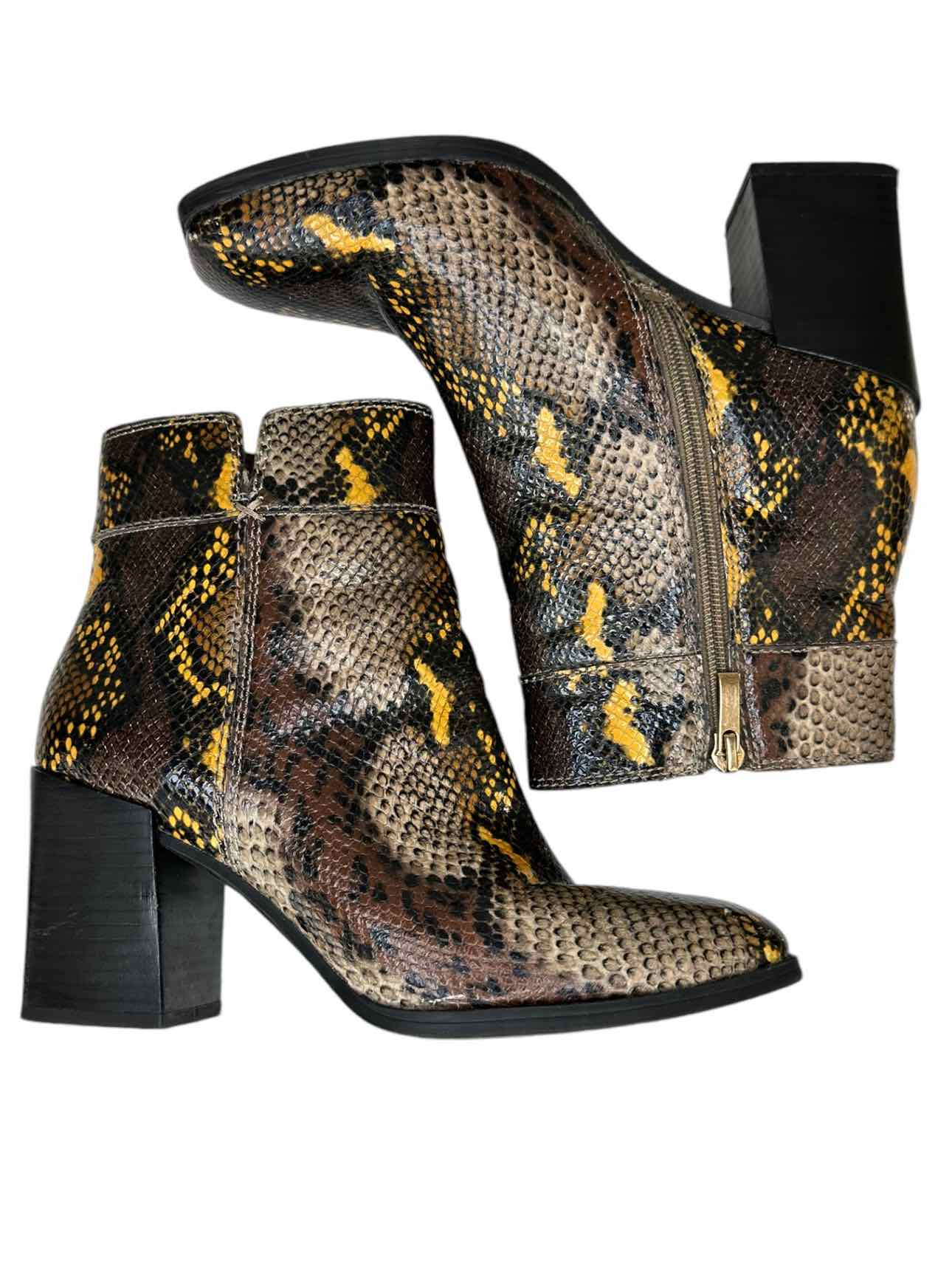 Franco Sarto Generous Python Booties Size 7.5