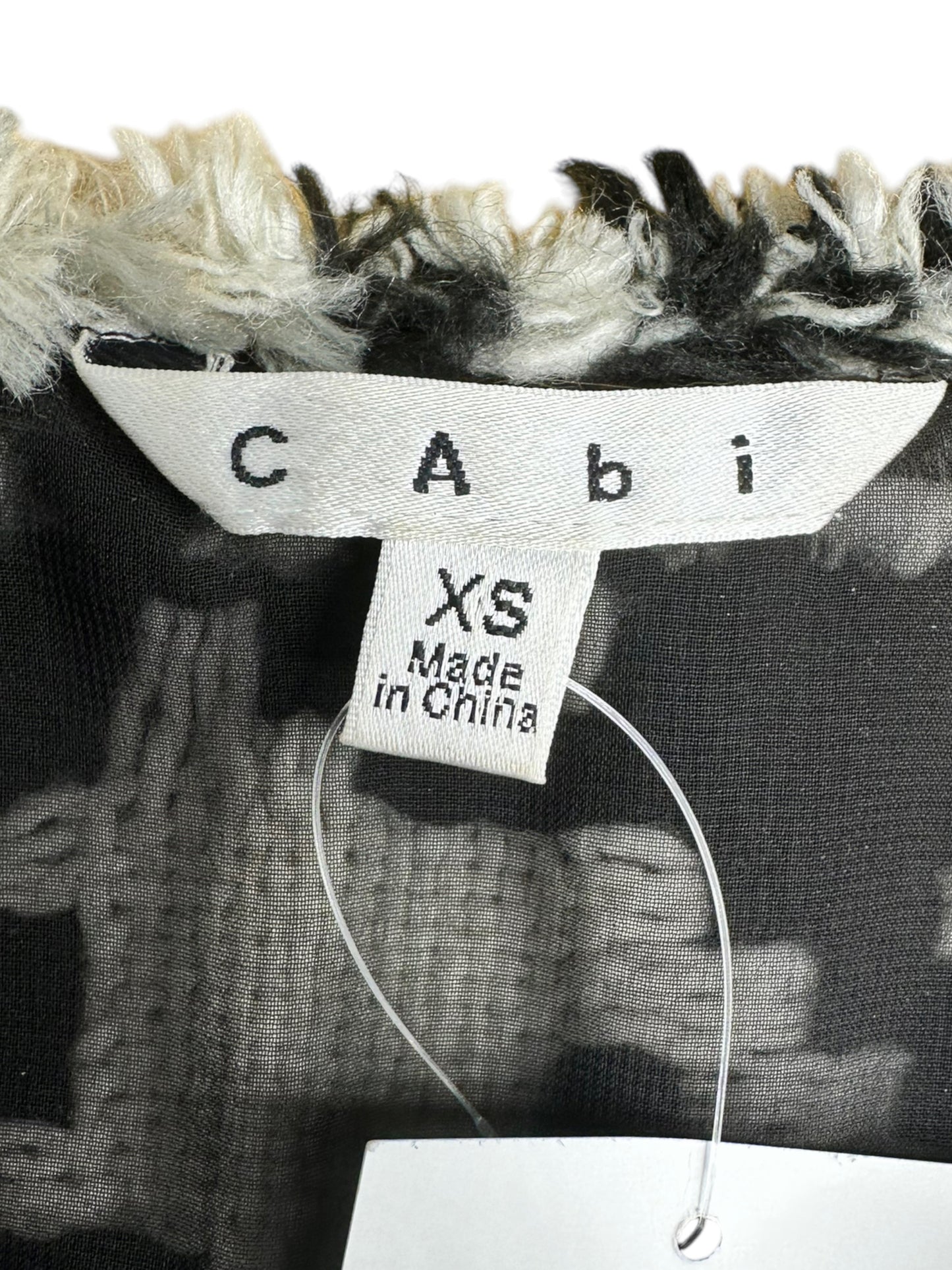 cabi Wool Blend Black and White Houndstooth Vest Size XS
