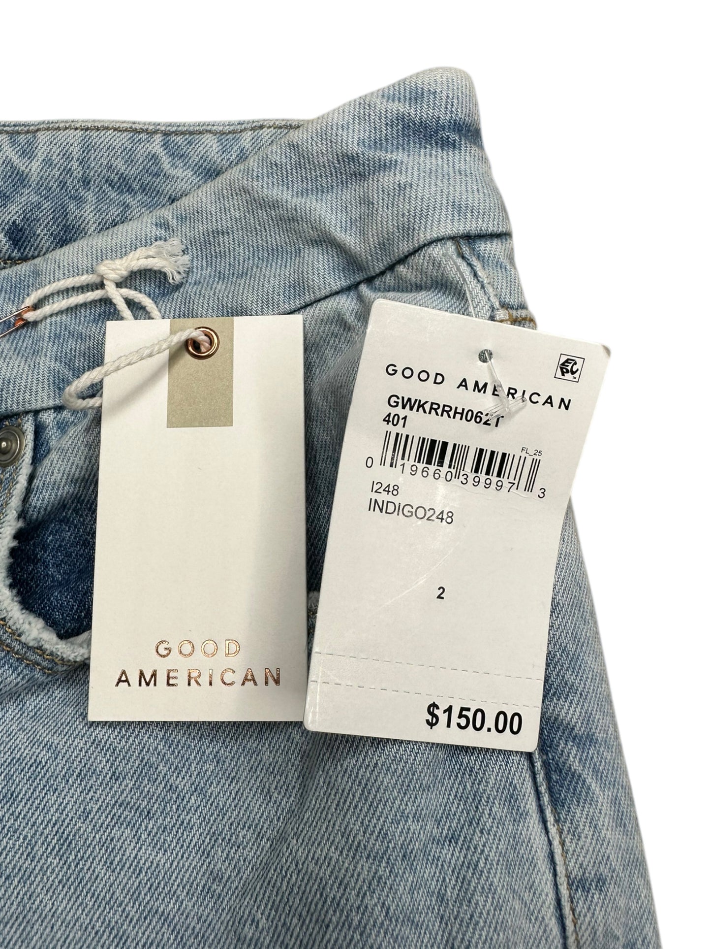 GOOD AMERICAN NWT High Rise Taper Style Jeans Size 2