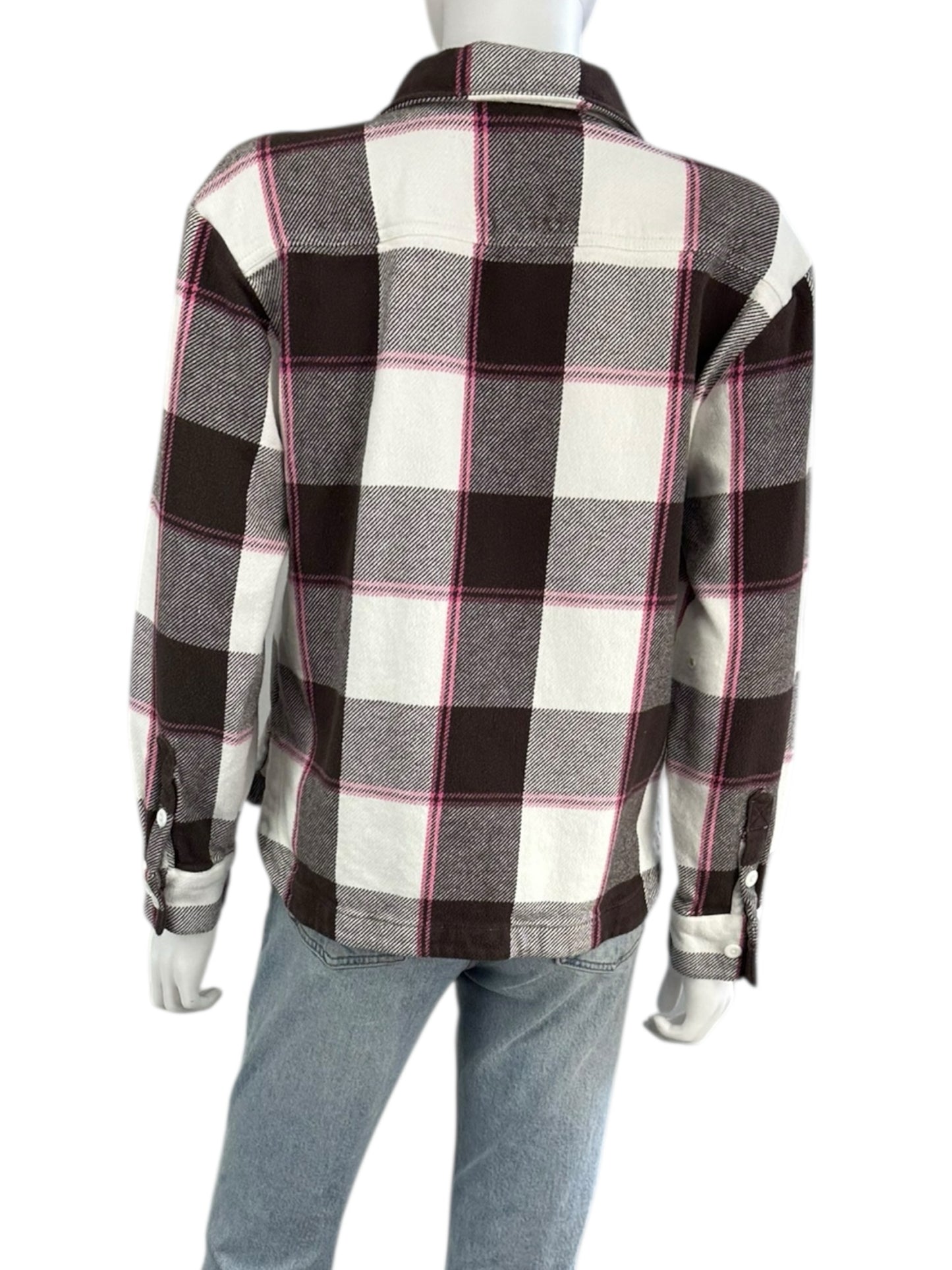 J. Crew 100% Cotton Brown Plaid Flannel Size 4