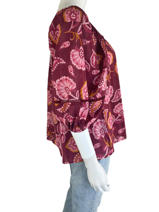 MAHILA NWT Floral Paisley Print Blouse Size XS