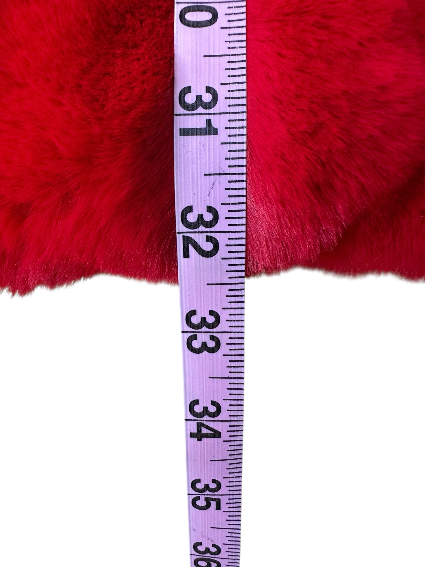 APPARIS Red Faux Fur Coat Size S