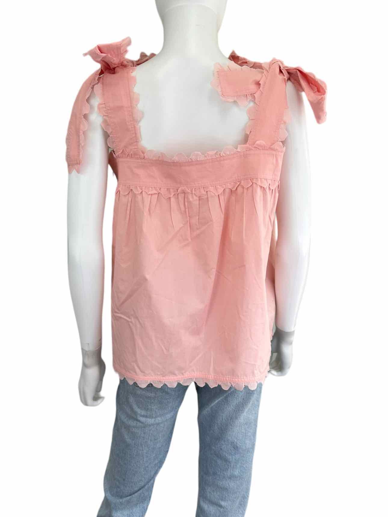 TORY BURCH Pink Scallop Trim Tank Size 10