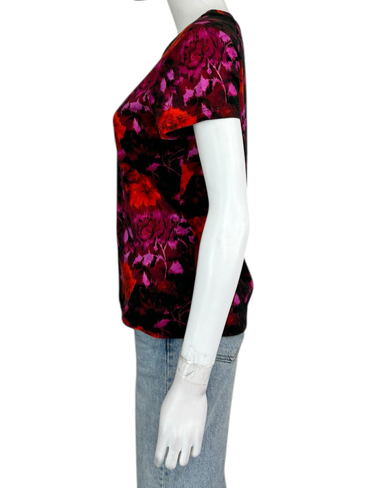 PAM&GELA Purple Floral Tee Size S