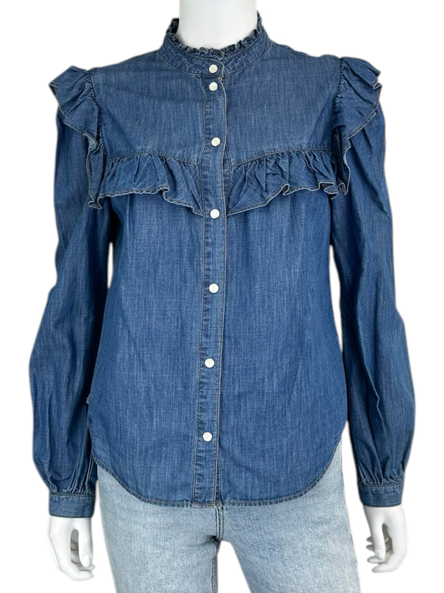 VERONICA BEARD Demin Blouse Size 2