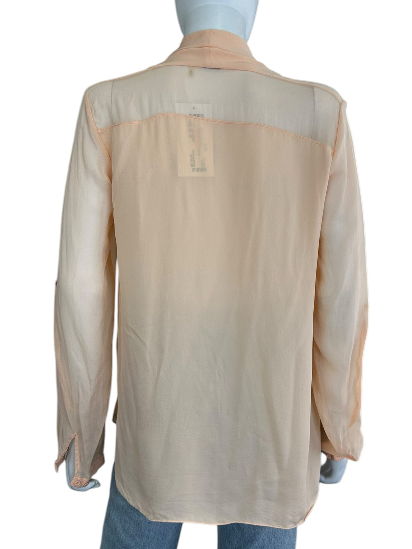 ELIE TAHARI 100% Silk Pink Button-Down Size M