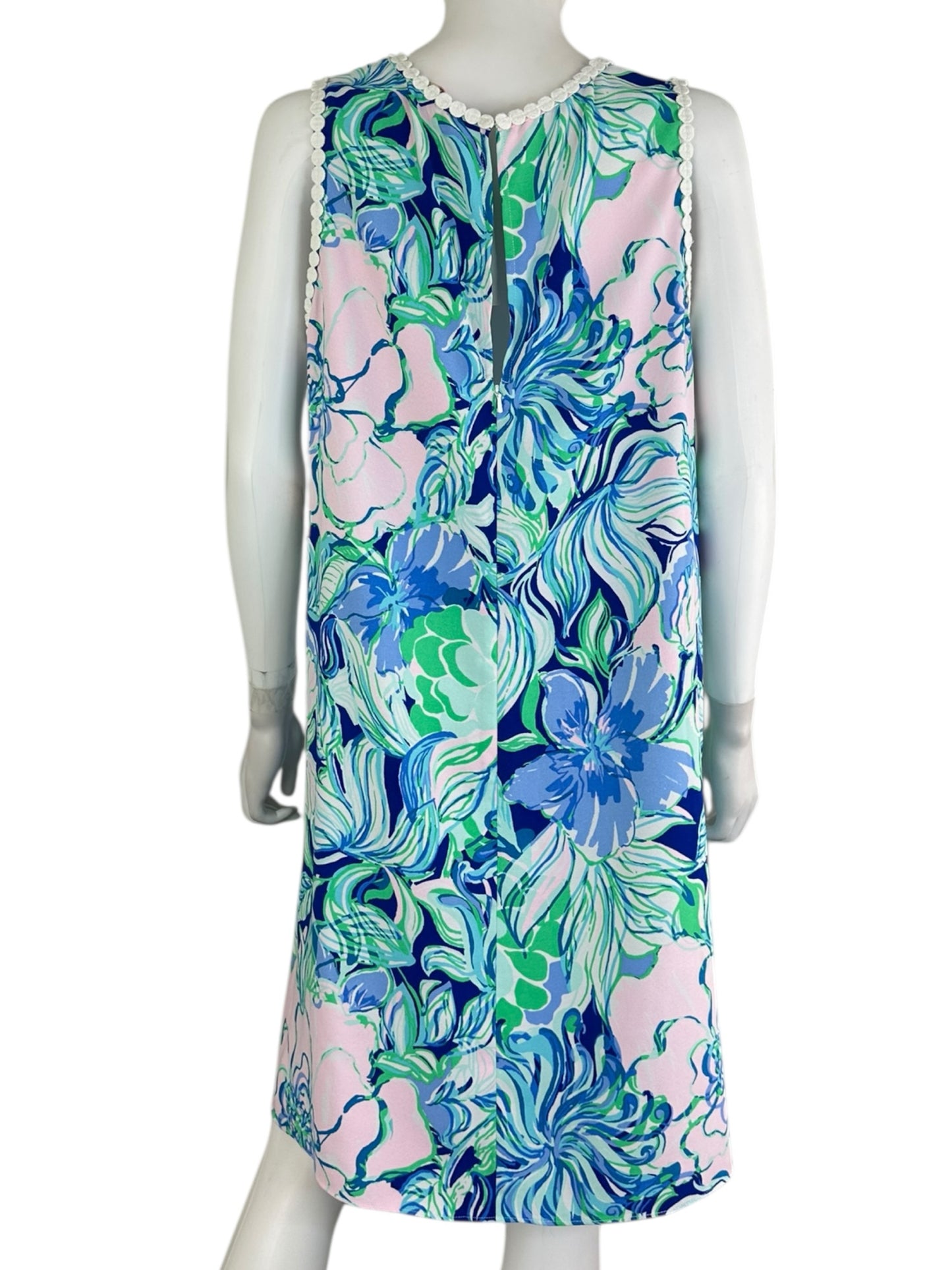 Lilly Pulitzer Blue and Green Mini Dress Size 14