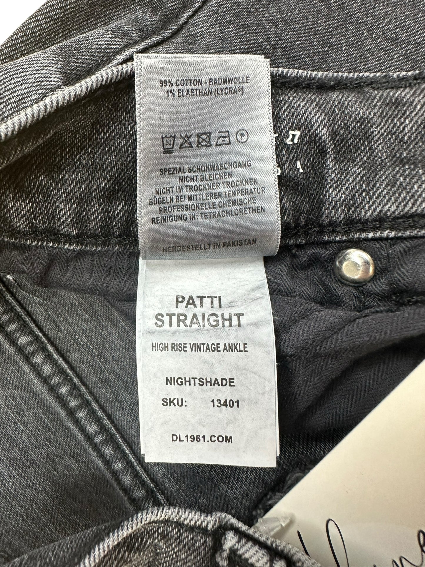 DL1961 Black Patti Vintage Ankle Jeans Size 27