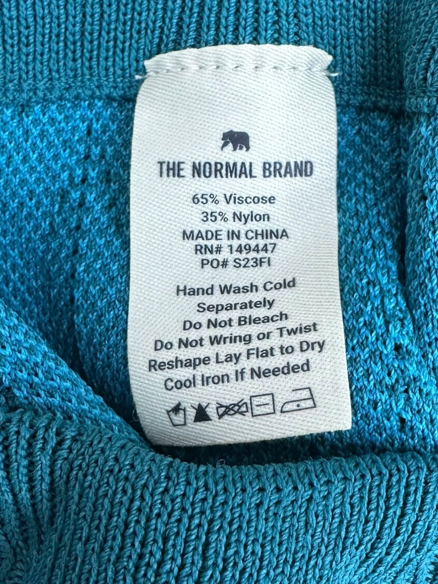 THE NORMAL BRAND Teal Knit Pants Size XS